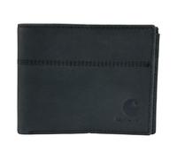 Carhartt Men's Bifold and Passcase Wallet, Durable Billfold Wallets, Available in Leather Canvas Styles travel wallets, Saddle Leather (Black), One Size UK