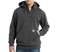 Carhartt Men's Big & Tall Rain Defender Paxton Heavy Weight Hooded Zip Mock Sweatshirt - black - Large/Tall