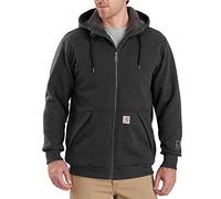 Carhartt Men's Big & Tall RD Rockland Sherpa Lined Hooded Sweatshirt, Carbon Heather, 3X-Large