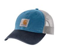 Carhartt Men's Buffalo Sandstone Meshback Cap, Dark Tranquil Blue/Navy, One size