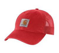 Carhartt Men's Buffalo Sandstone Meshback Cap, Red Barn, One size
