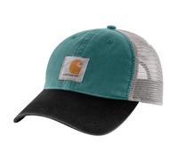 Carhartt Men's Buffalo Sandstone Meshback Cap, Transformative Teal/Black, One size