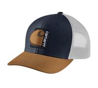 Carhartt Men's 106742 Canvas Mesh-Back C Patch Cap, Navy, One size