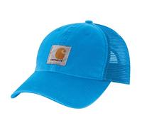 Carhartt Men's Canvas Mesh-Back Cap, Azure Blue, One Size