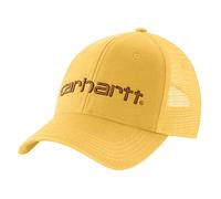 Carhartt Men's Canvas Mesh-Back Logo Graphic Cap, Sundance, OFA