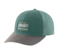 Carhartt Men's Canvas Rugged Patch Cap, Slate Green, OFA