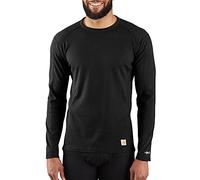 Carhartt Men's Carhartt Force Midweight Classic Thermal Base Layer Long Sleeve Shirt Top, Black, XXL