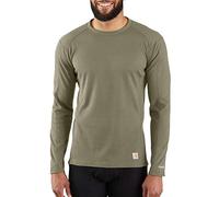 Carhartt Men's Carhartt Force Midweight Classic Thermal Base Layer Long Sleeve Shirt Top, Burnt Olive, XL Tall