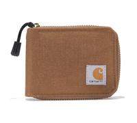 Carhartt Men's Casual Canvas Zip, Durable Zippered Wallets, Brown, One Size, Carhartt Brown, One Size