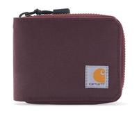 Carhartt Men's Casual Canvas Zip, Durable Zippered Wallets, Nylon Duck (Deep Wine), One Size