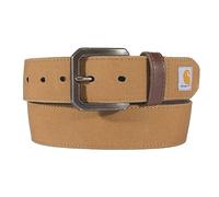 Carhartt Men's Casual Rugged Duck Canvas Belts, Brown, 38
