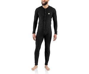 Carhartt Men's Classic Cotton-Polyester Base Layer Union Suit, Black, 2X LARGE TALL