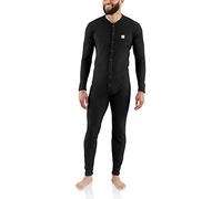 Carhartt Men's Classic Cotton-Polyester Base Layer Union Suit, Black, XL