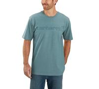 Carhartt Men's Core Logo T-Shirt S/S Work Utility, Summer Blue Heather, L