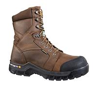 Carhartt Men's CSA 8-inch Rugged Flex Wtrprf Insulated Work Boot Comp Safety Toe CMR8939 Industrial, Dark Brown Oil Tanned, 8.5 W US