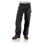 Carhartt Men's Double Front Work Dungaree Washed Duck B136 - Black -