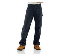 Carhartt Men's Flame Resistant Canvas Pant,Dark Navy,36 x 36, Dark Navy, Medium