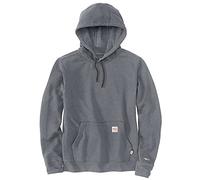 Carhartt Men's Flame-Resistant Force Loose Fit Midweight Sweatshirt, Granite Heather, US Large Tall