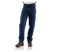 Carhartt Men's Flame Resistant Signature Denim Jean Relaxed Fit,Denim,34 x 34