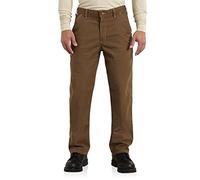 Carhartt Men's Flame Resistant Washed Duck Work Dungaree - Brown - 40W x 30L
