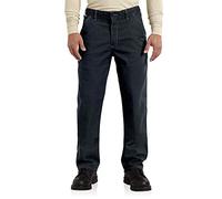 Carhartt Men's Flame Resistant Washed Duck Work Dungaree,Dark Navy,32 x 34