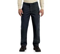 Carhartt Men's Flame Resistant Washed Duck Work Dungaree,Dark Navy,32 x 34