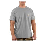 Carhartt Men's Force® Cotton Delmont Short-sleeve T-shirt T Shirt, Heather Grey, L UK