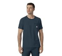 Carhartt Men's Force® Cross-Flex Crew Neck Scrub Top, Navy, S