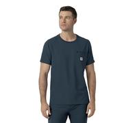 Carhartt Men's Crew Neck Scrub Top, Navy, S