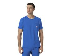 Carhartt Men's Force® Cross-Flex Crew Neck Scrub Top, Royal Blue, Medium