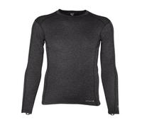 Carhartt Men's Force Heavyweight Polyester-Wool Crew Base Layer Top, Dark Black Heather, XXL