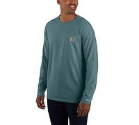 Carhartt Men's Force Langärmeliges T-Shirt mit Tasche, Lockere Passform, Mittelschwer, Sea Pine, XXL