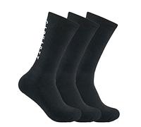 Carhartt Men's Force Midweight Logo Crew Sock 3 Pack, Black, Medium