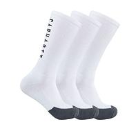Carhartt Men's Force Midweight Logo Crew Sock 3 Pack, White, Medium (Pack of 3)