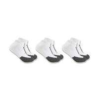 Carhartt Men's Force Midweight Logo Low Cut Sock 3 Pack, White, X-Large (Pack of 3)