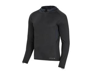 Carhartt Men's Force Midweight Micro-Grid Base Layer Hoodie, Black, M