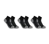 Carhartt Men's Force Midweight Sock 3 Pack, Black, Large