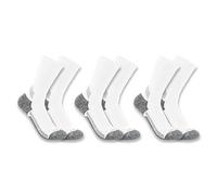 Carhartt Men's Force Midweight Socks 3 Pack, White, XL