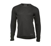 Carhartt Men's Force Midweight Stretch Base Layer Crewneck, Black Heather, Medium