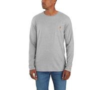 Carhartt Men's Force Relaxed Fit Midweight Long-Sleeve Pocket T-Shirt 104617, Heather Grey, XL