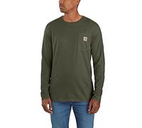 Carhartt Men's Force Relaxed Fit Midweight Long-Sleeve Pocket T-Shirt, Basil Heather, XXL Tall