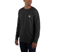 Carhartt Men's Force Relaxed Fit Midweight Long-Sleeve Pocket T-Shirt, Black, Medium