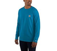 Carhartt Men's Force Relaxed Fit Midweight Long-Sleeve Pocket T-Shirt, Marine Blue, XXL