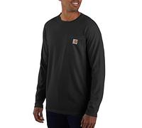 Carhartt Men's Force Relaxed Fit Midweight Long-Sleeve Pocket Work T-Shirt, Black, XXL Tall