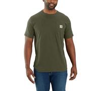 Carhartt mens Force Relaxed Fit Midweight Short-Sleeve Pocket Shirt, Basil Heather, S