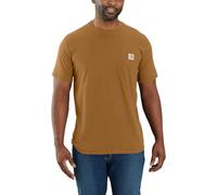 Carhartt Men's Force Relaxed Fit Midweight Short-Sleeve Pocket T-Shirt, Carhartt Brown, Medium