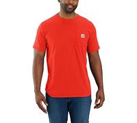 Carhartt Men's Force Relaxed Fit Midweight Short Sleeve Pocket T-Shirt, Currant/Currant Heather, Medium, Blackcurrant Heather, M