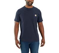 Carhartt Men's Force Relaxed Fit Midweight Short-Sleeve Pocket T-Shirt, Navy, L (Tall)