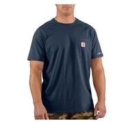Carhartt Men's Force Relaxed Fit Midweight Short-Sleeve Pocket T-Shirt, Navy, L (Tall)