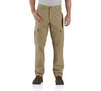 Carhartt Men's Force Relaxed Fit Ripstop Cargo Work Pant, Dark Khaki, W33/L32